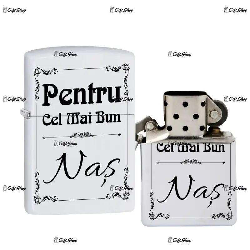 Cel mai bun nas, bricheta metalica gravata laser cu mesaj